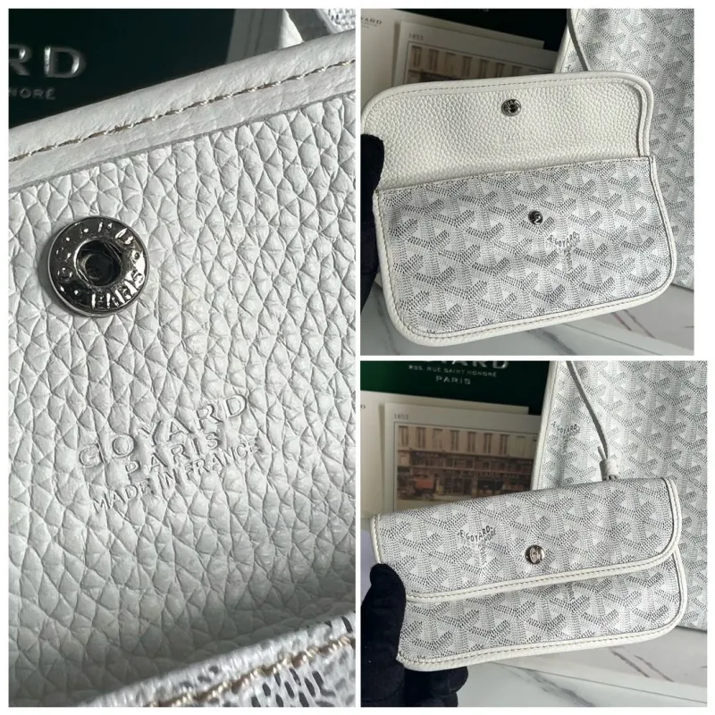 Goyard White Tote Bag 288 - Image 9