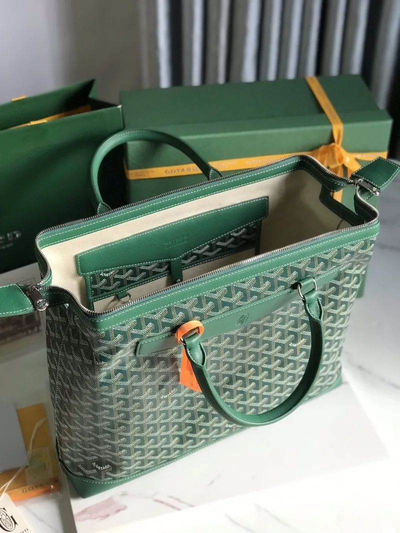 Goyard Green Top Handle Shopping Bag - Image 6