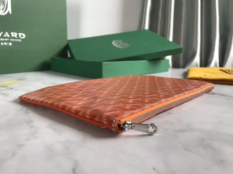 Goyard Orange Zip Clutch Bag - Image 3