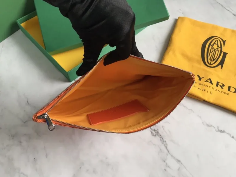 Goyard Orange Zip Clutch Bag - Image 5