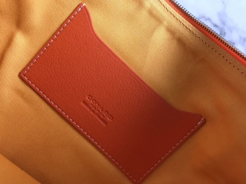 Goyard Orange Zip Clutch Bag - Image 6