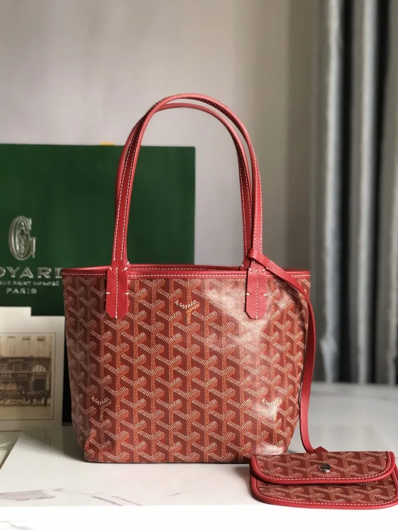 Goyard Red Tote Shopping Bag