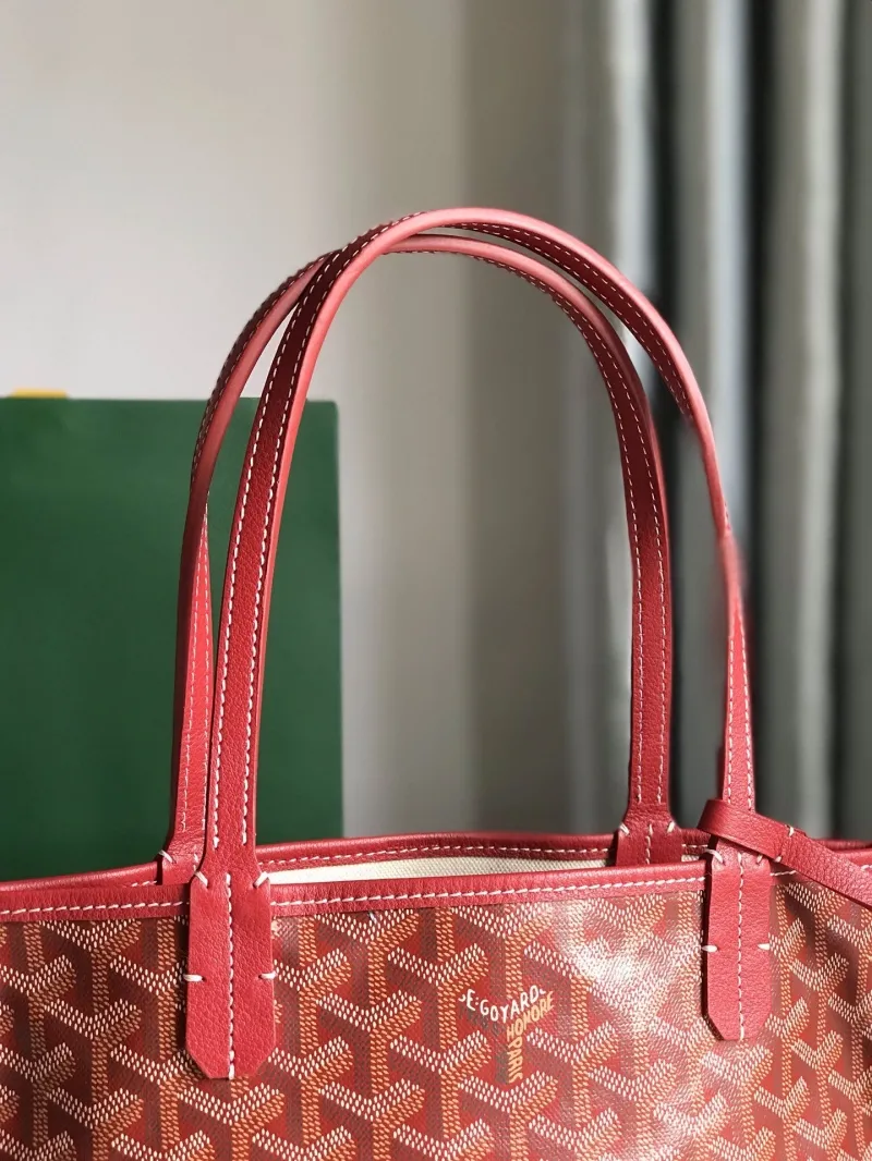 Goyard Red Tote Shopping Bag - Image 5