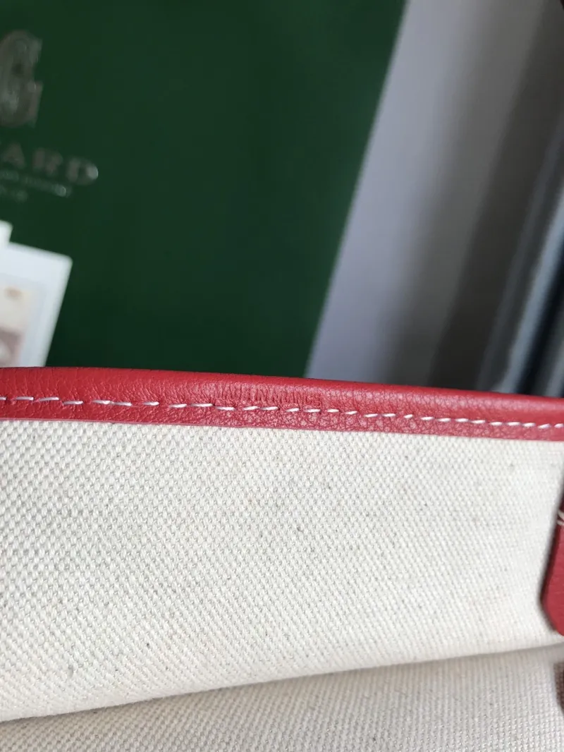 Goyard Red Tote Shopping Bag - Image 7