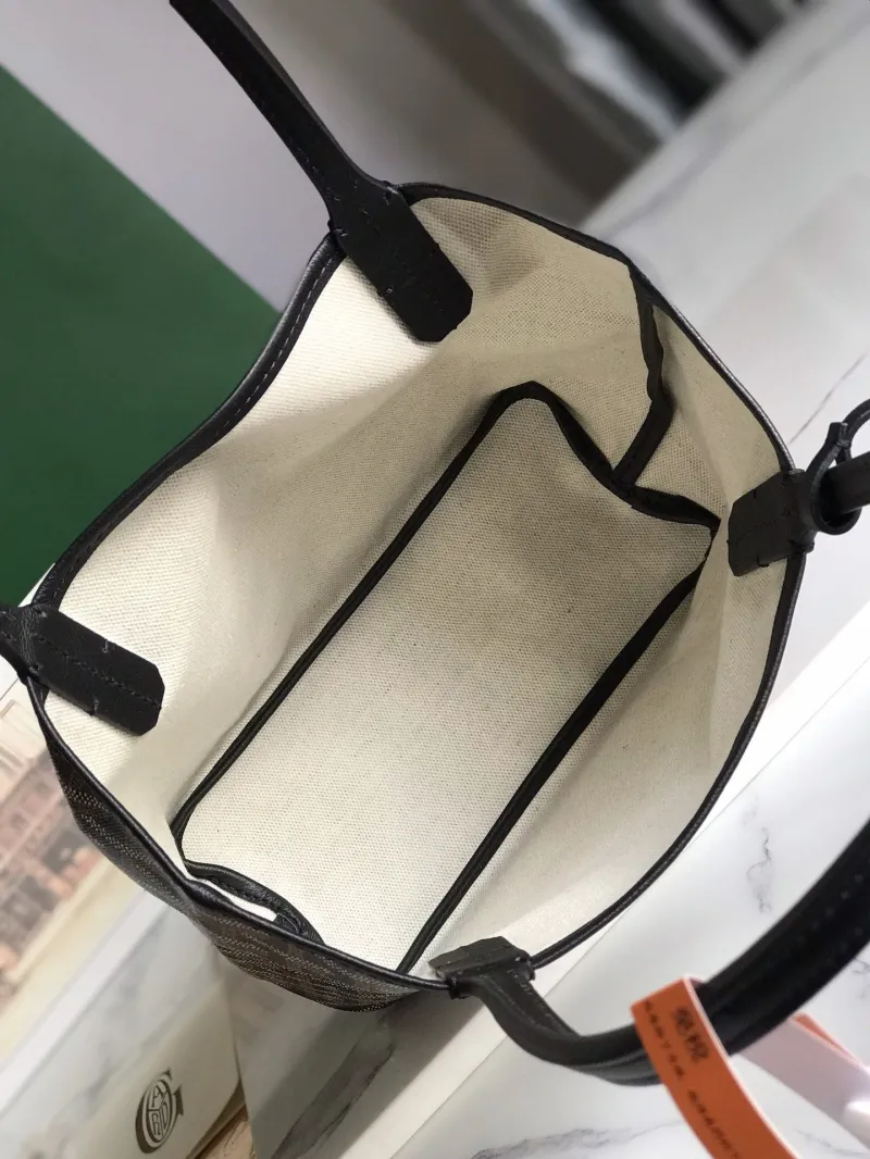 Goyard Black Mini Tote Bag with Pouch - Image 7