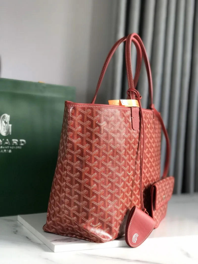 Alternative view of Goyard Red Tote Bag With Small Pouch