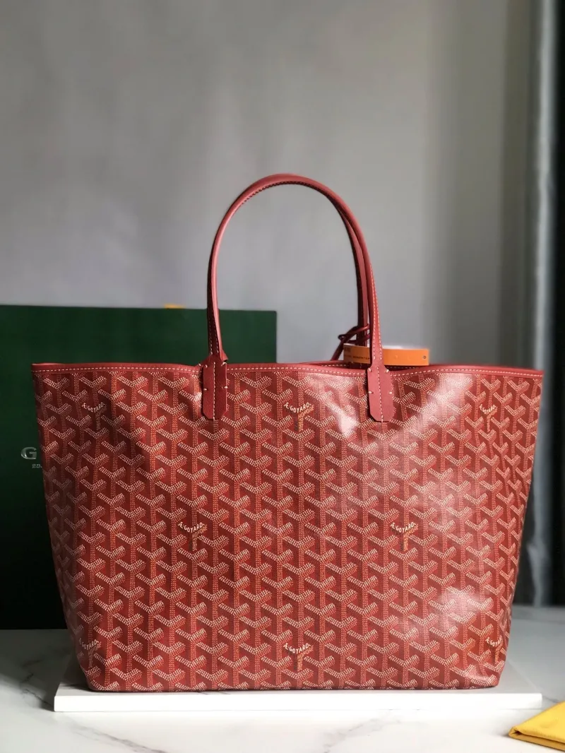 Goyard Red Tote Bag With Small Pouch - Image 3