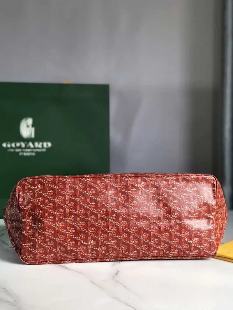 Goyard Red Tote Bag With Small Pouch - Image 4