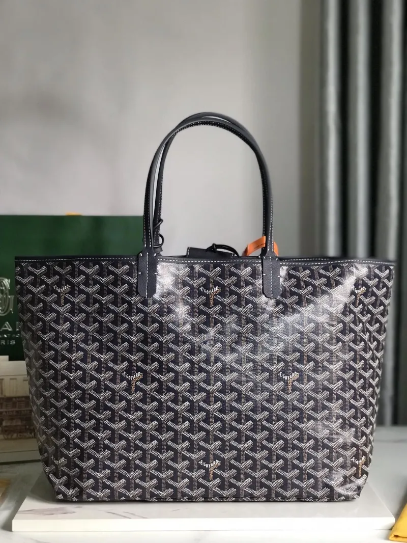 Goyard Dark Gray Tote Bag with Pouch - Image 3