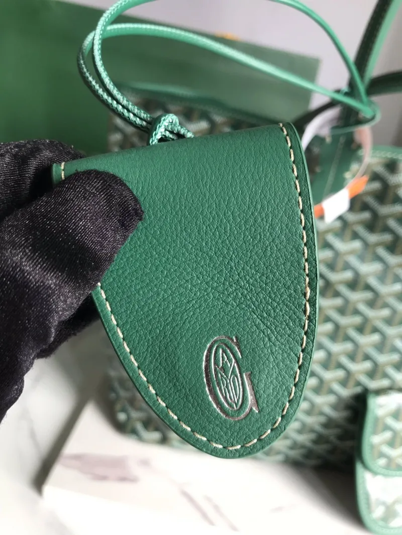 Goyard Green Shopping Tote Bag 318 - Image 5