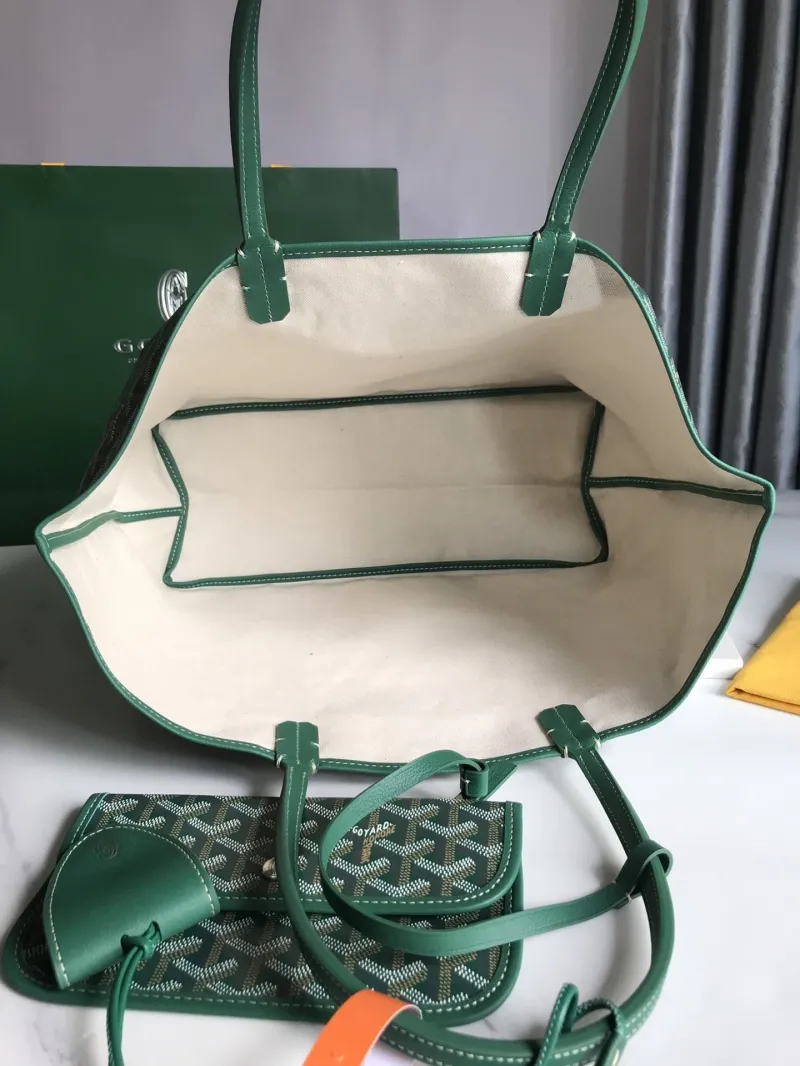 Goyard Green Shopping Tote Bag 318 - Image 7