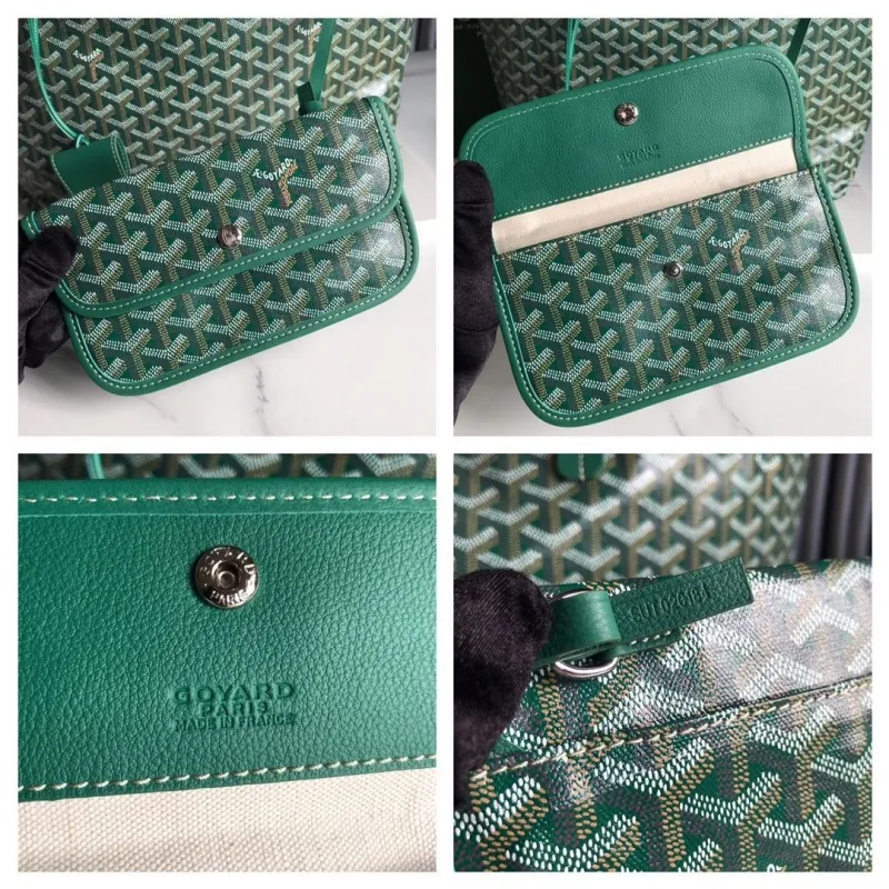 Goyard Green Shopping Tote Bag 318 - Image 9