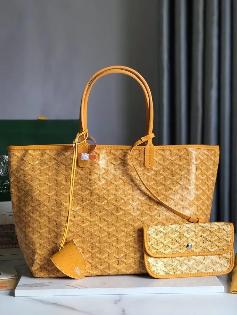 Goyard Yellow Tote Bag with Pouch