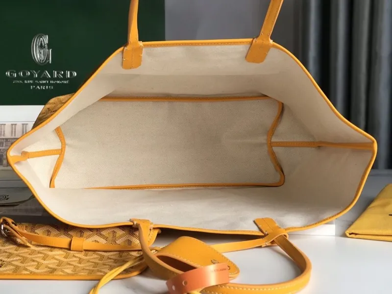 Goyard Yellow Tote Bag with Pouch - Image 6