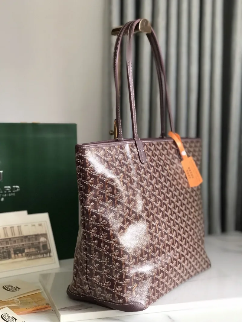 Alternative view of Goyard Brown Luxury Shopping Tote Bag
