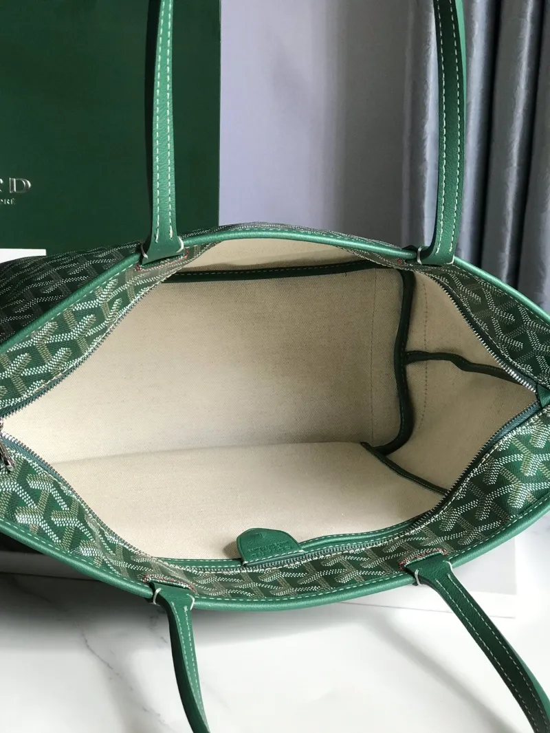 Goyard Green Tote Shopping Bag - Image 7