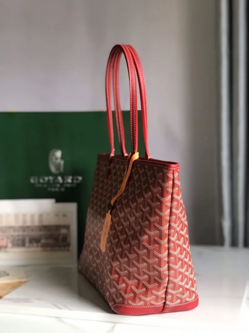 Alternative view of Red Goyard Shopping Tote Bag 335