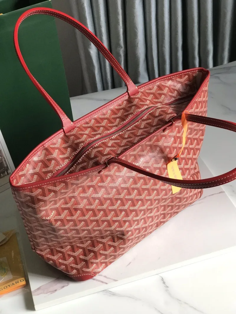 Red Goyard Shopping Tote Bag 335 - Image 6