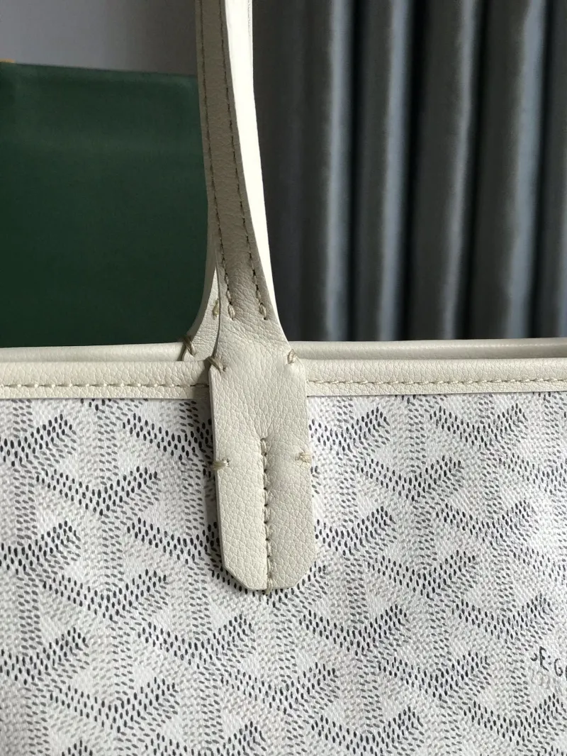 Goyard White Tote Bag 337 - Image 4