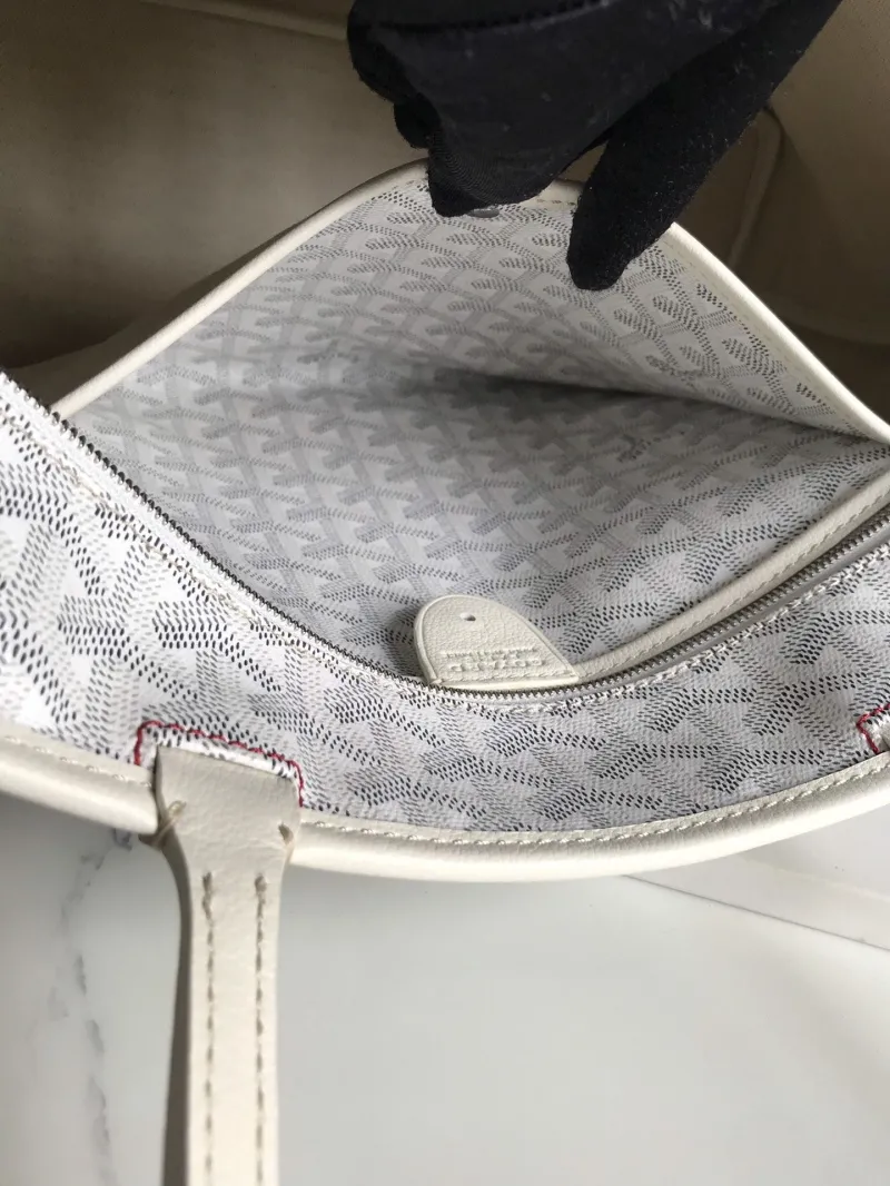 Goyard White Tote Bag 337 - Image 8