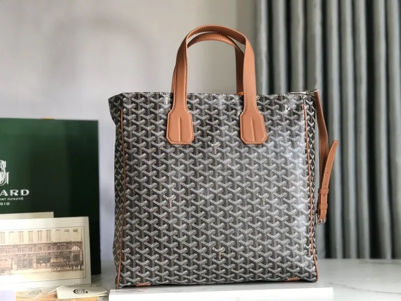 Goyard Black Tan Shopping Tote Bag 343 - Image 4
