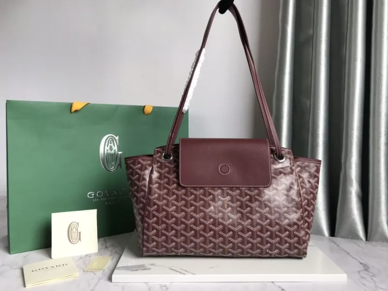 Goyard Burgundy Shopping Tote Bag 348