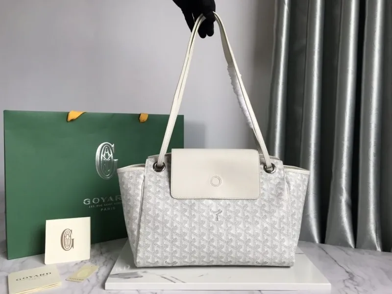 Goyard White Luxury Shoulder Tote Bag