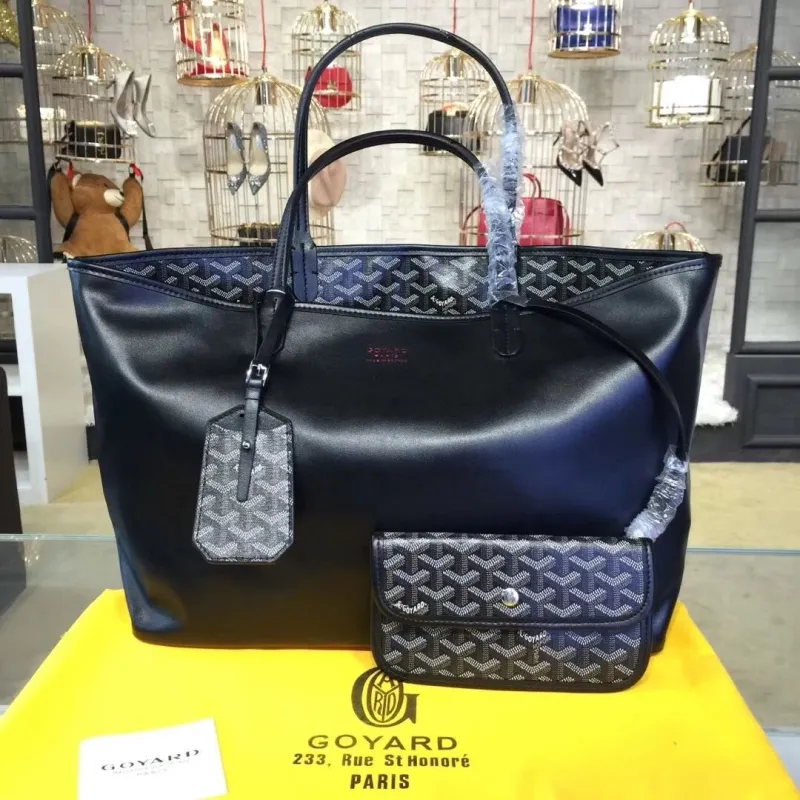 Goyard Black Tote Bag with Pouch SKU 363
