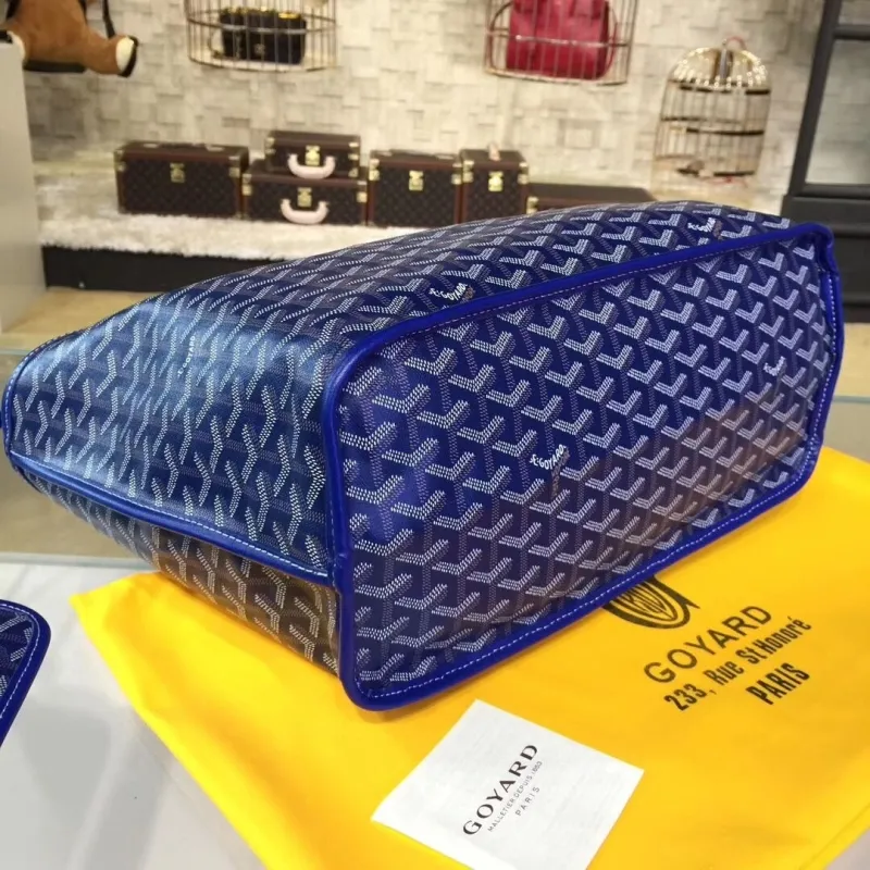 Goyard Blue Tote Bag with Pouch - Image 4