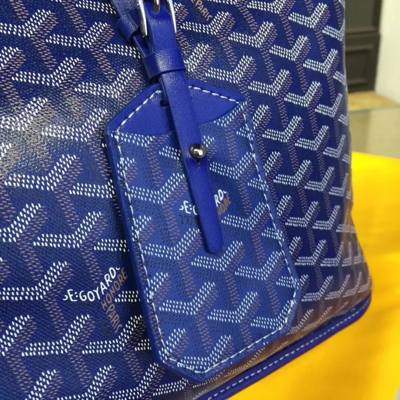 Goyard Blue Tote Bag with Pouch - Image 6