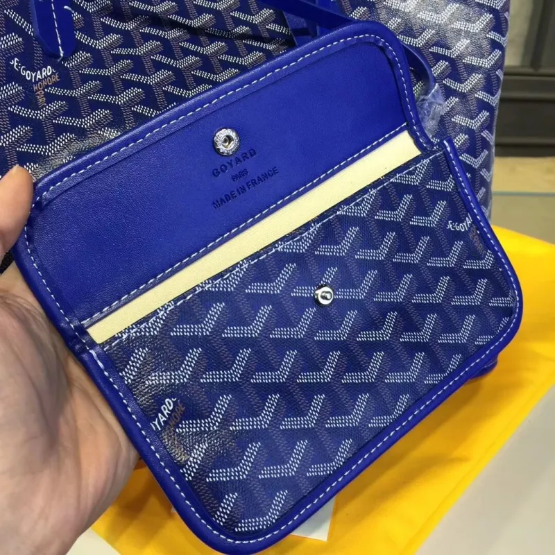 Goyard Blue Tote Bag with Pouch - Image 7