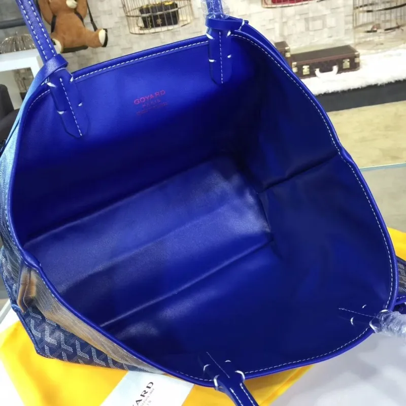Goyard Blue Tote Bag with Pouch - Image 9