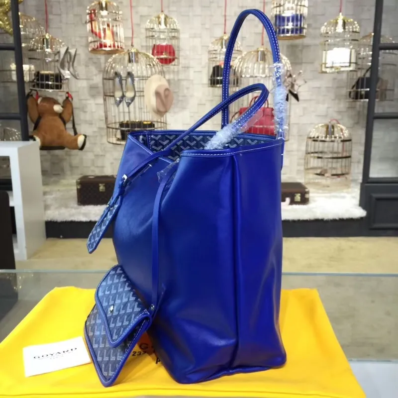 Alternative view of Goyard Blue Tote Bag With Pouch