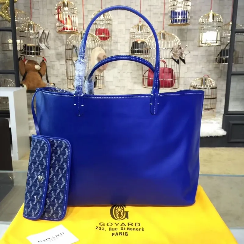 Goyard Blue Tote Bag With Pouch - Image 3
