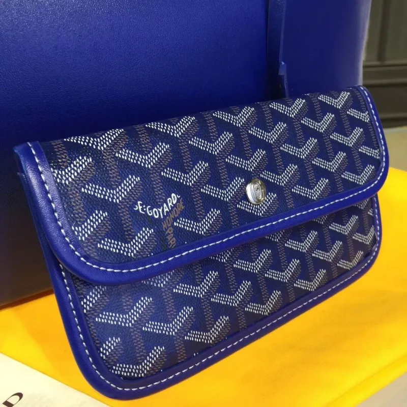 Goyard Blue Tote Bag With Pouch - Image 5