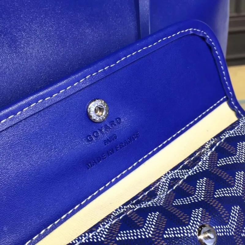 Goyard Blue Tote Bag With Pouch - Image 6