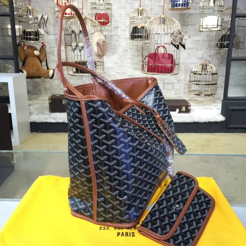 Alternative view of Goyard Black Tote Bag with Pouch