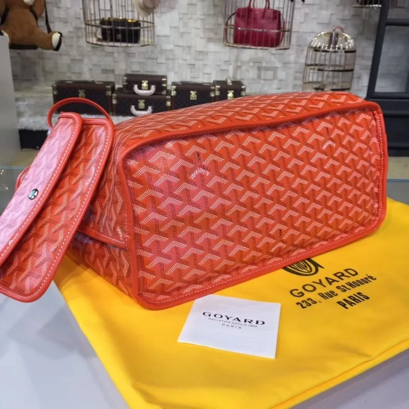 Goyard Orange Tote Bag with Pouch - Image 4
