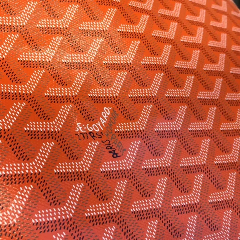 Goyard Orange Tote Bag with Pouch - Image 6