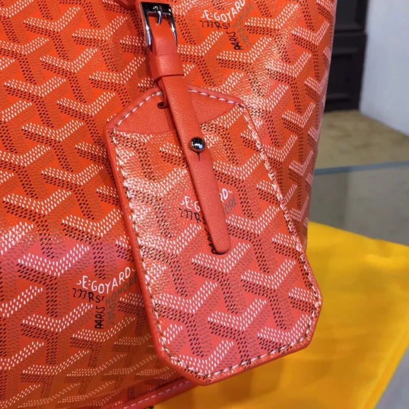 Goyard Orange Tote Bag with Pouch - Image 8