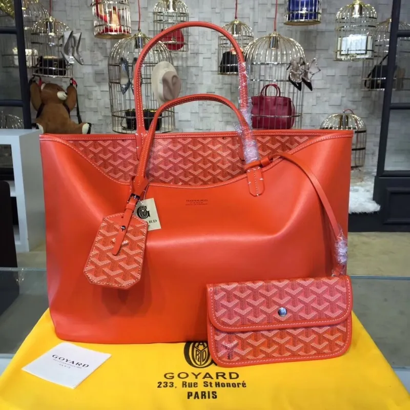 Goyard Orange Tote Bag with Pouch