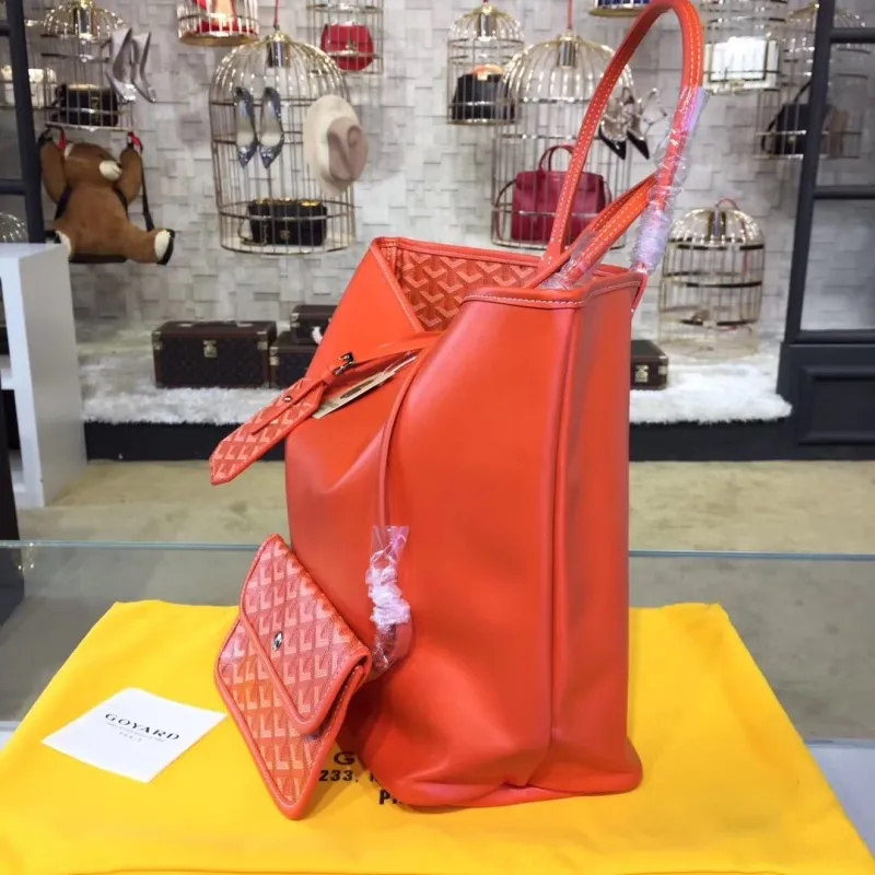 Alternative view of Goyard Orange Tote Bag with Pouch