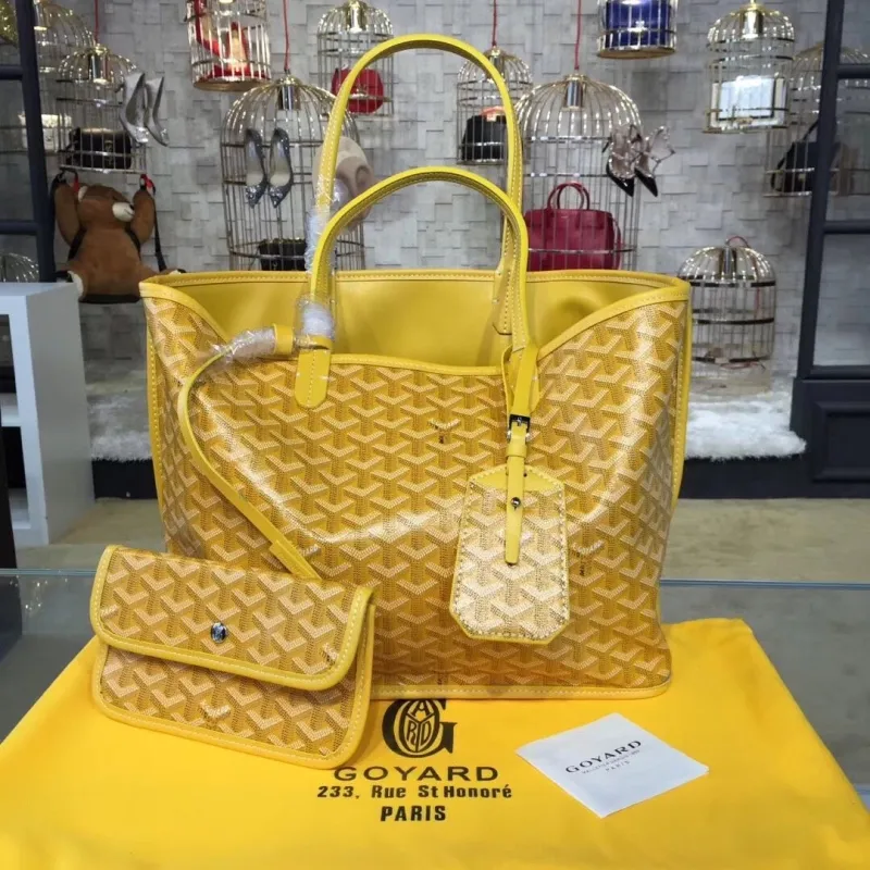 Goyard Yellow Tote Bag with Pouch