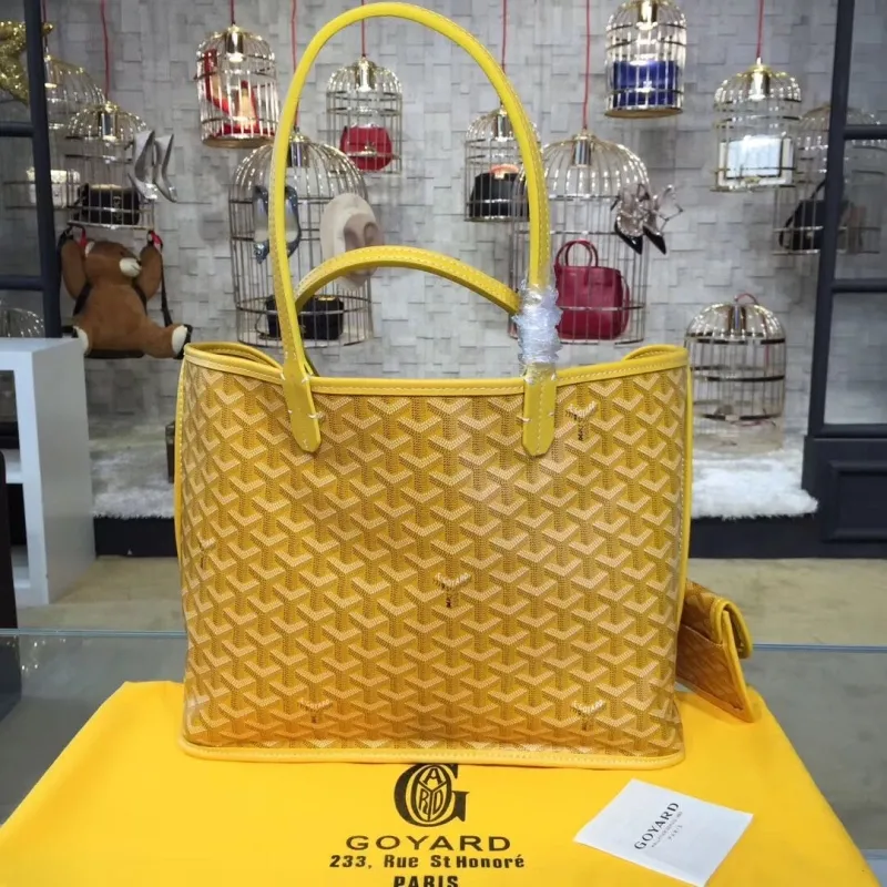 Alternative view of Goyard Yellow Tote Bag with Pouch