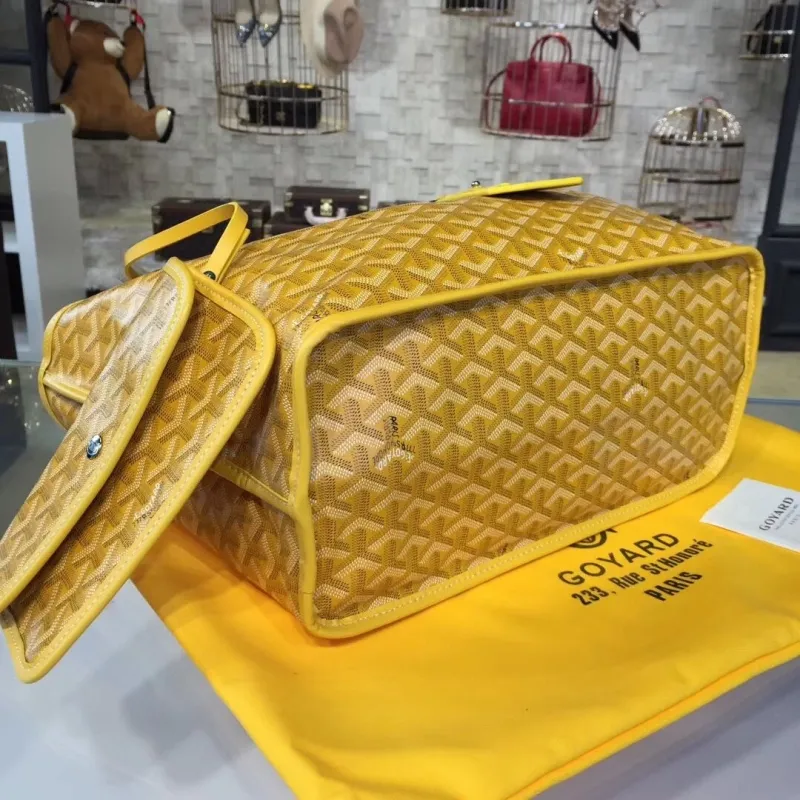 Goyard Yellow Tote Bag with Pouch - Image 4