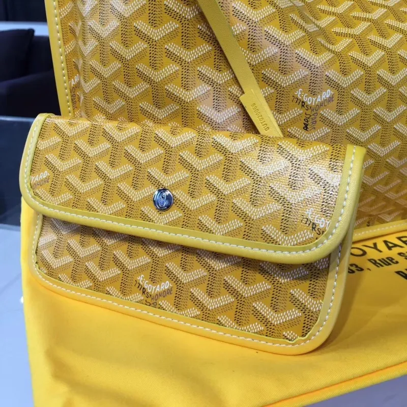 Goyard Yellow Tote Bag with Pouch - Image 6