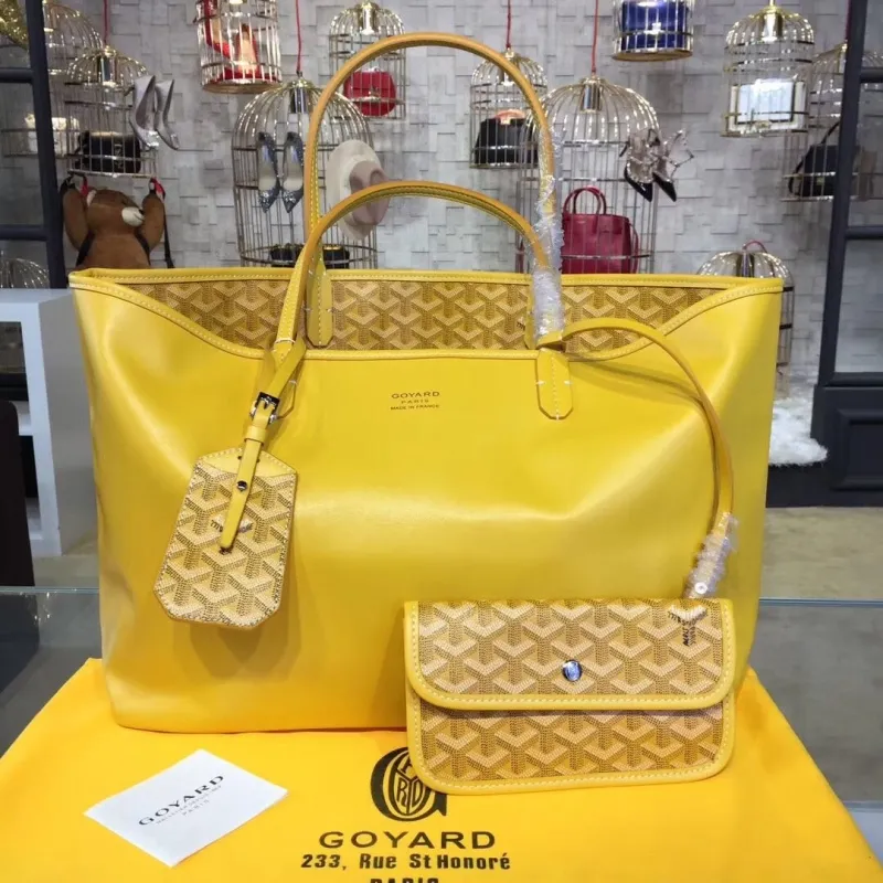 Goyard Yellow Tote Bag with Pouch