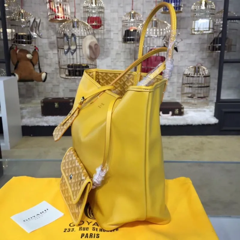 Alternative view of Goyard Yellow Tote Bag with Pouch