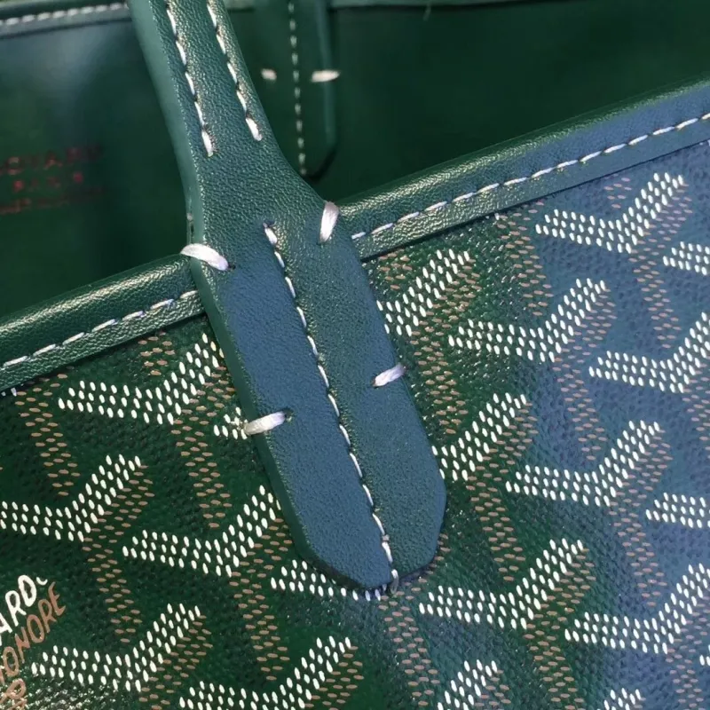 Goyard Green Tote Bag with Pouch - Image 7