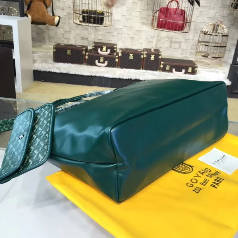 Goyard Green Tote Bag with Pouch - Image 3